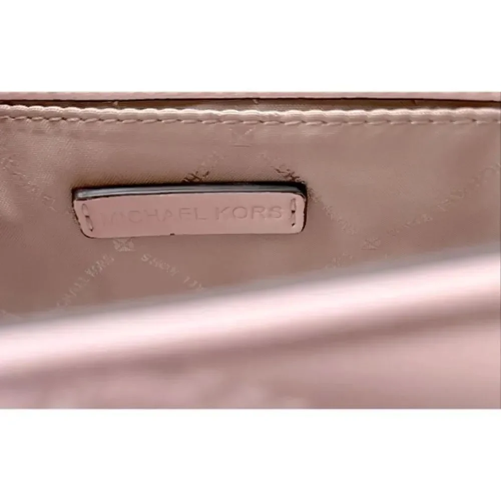 NWT MICHAEL KORS Serena Small Flap Studded Crossbody Bag in Powder Blush